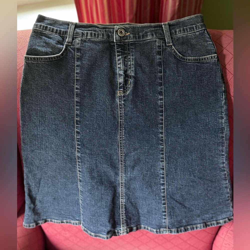 Mavi Jean Skirt Knee Length size L